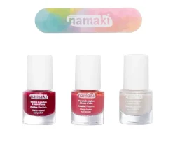 Namaki Pack 3 Esmaltes de Uñas al Agua Sorbete de Frutas + Lima^Niños Pintura De Uñas, Brillos Y Tattoos