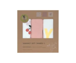 Lassig Pack 3 Muselinas Happy Fruits Cherry 80 cm^ Muselinas Bebé