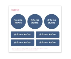 Lassig Pack Almuerzo Dino + 7 Pegatinas Blue Regalo Personalizables