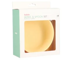 Tutete Pack Baby Meal Babero Silicona Fruits + Bol Silicona y Cuchara Acero Sun^ Vajilla Infantil