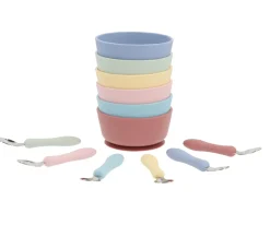 Tutete Pack Baby Meal Babero Silicona Bugs + Bol Silicona y Cuchara Acero Sage^ Vajilla Infantil