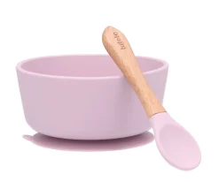 Tutete Pack Baby Meal Babero Silicona Fantastic Girl + Bol Silicona y Cuchara Lilac^ Vajilla Infantil