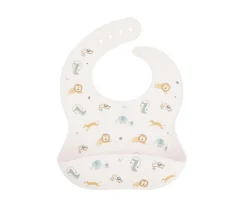 Tutete Pack Baby Meal Babero Silicona Savannah + Bol Silicona y Cuchara Acero Sage^ Vajilla Infantil