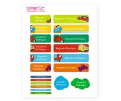 Tutete Pack Combinado Etiquetas termoadhesivas + Siluetas + pegatinas Rumrum^ Etiquetas Personalizadas