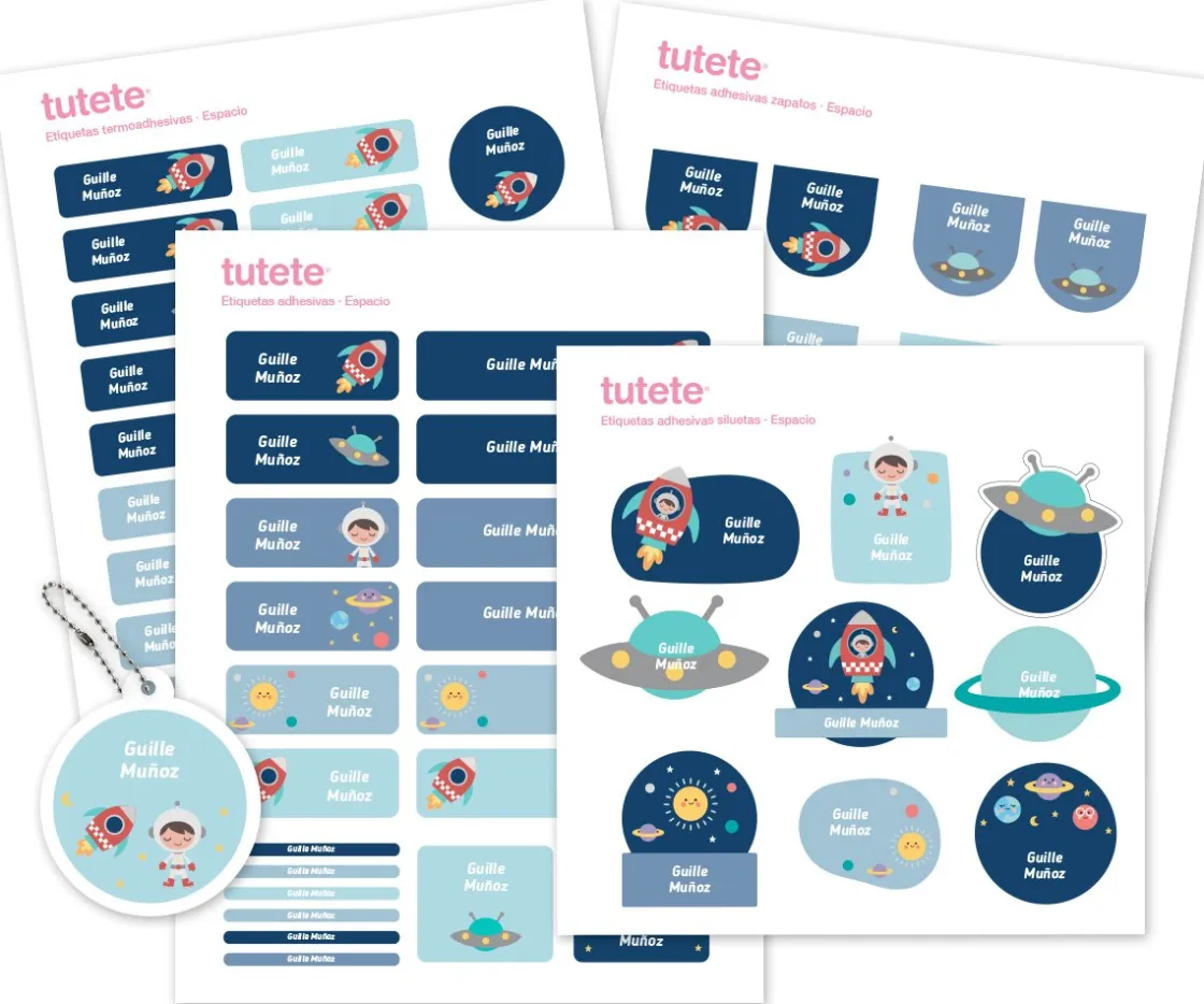 Tutete Pack Combinado Termo y Pegatinas Espacio^ Colecciones Vuelta Al Cole