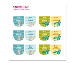 Tutete Pack Combinado Termo y Pegatinas Dragones^ Etiquetas Personalizadas