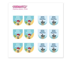 Tutete Pack Combinado Termo y Pegatinas Pirata^ Etiquetas Personalizadas