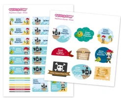 Tutete Pack Combinado Termo y Pegatinas Pirata^ Etiquetas Personalizadas