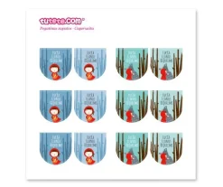 Tutete Pack Combinado Termo y Pegatinas Caperucita^ Etiquetas Personalizadas