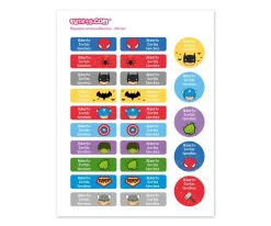 Tutete Pack Combinado Termo y Pegatinas Héroes^ Etiquetas Personalizadas