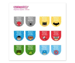 Tutete Pack Combinado Termo y Pegatinas Héroes^ Etiquetas Personalizadas
