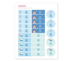Tutete Pack Combinado Termo y Pegatinas Robot^ Etiquetas Personalizadas