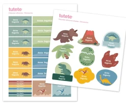 Tutete Pack Combinado Termo y Pegatinas Dinosaurios