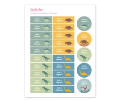 Tutete Pack Combinado Termo y Pegatinas Dinosaurios