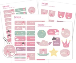 Tutete Pack Combinado Termo y Pegatinas Bailarina