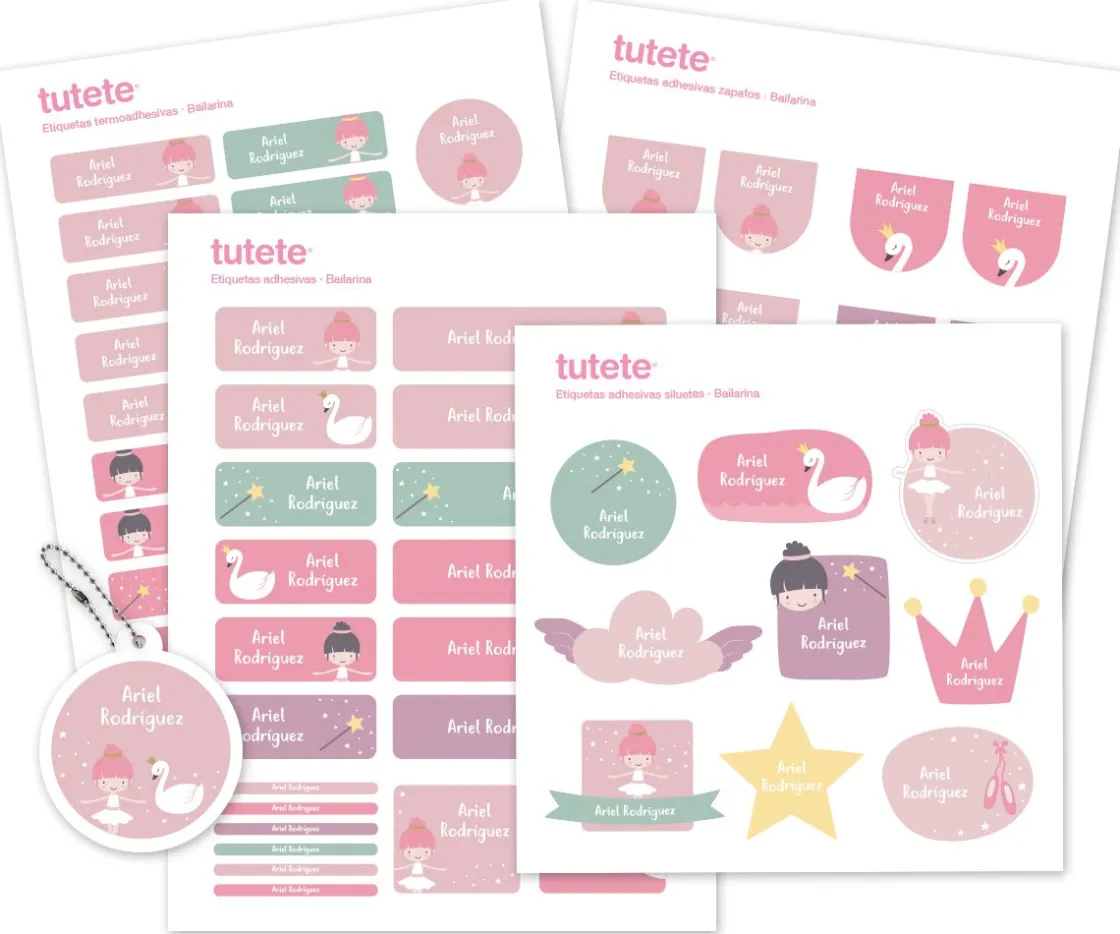 Tutete Pack Combinado Termo y Pegatinas Bailarina