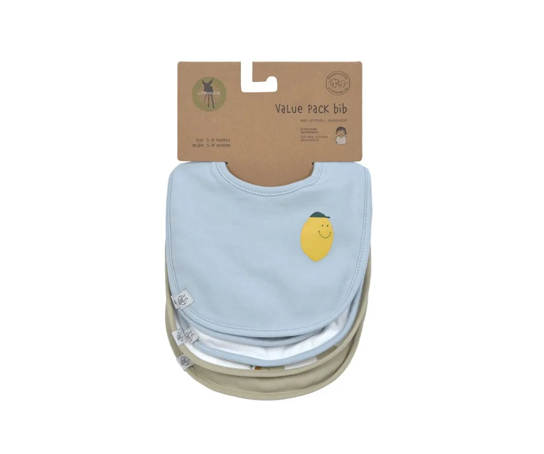 Lassig Pack de 5 Baberos Happy Fruits Lemon^ Baberos