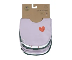 Lassig Pack de 5 baberos Happy Lavender^ Baberos