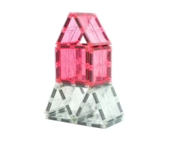 Niños Cleverclixx Pack Glitter Tiles Transparent/Pink 16 piezas