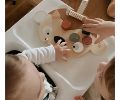 Niños Sebra Panel de Actividades de Madera Maci el Mono