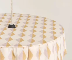 Nobodinoz Pantalla de Lino Lámpara de Techo Vibes Mustard Harlequin^ Iluminación