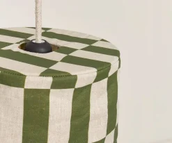 Nobodinoz Pantalla de Lino Lámpara de Techo Vibes Green Tiles^ Iluminación