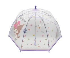 CyP Brands Paraguas Manual Infantil Kuromi Transparente Burbuja^ Paraguas Infantiles