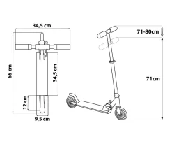 Niños Seven Patinete de 2 Ruedas Stitch