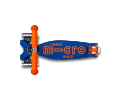 Niños Micro Patinete Maxi Deluxe Plegable Neon Led Azul / Naranja