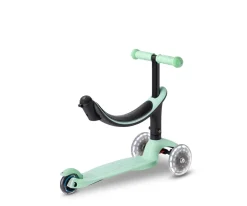 Niños Micro Patinete Mini 4 en 1 Deluxe LED Menta