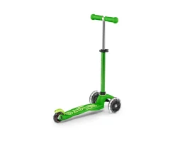 Niños Micro Patinete Mini Deluxe Verde Luces LED