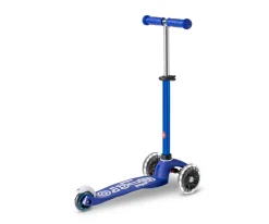Niños Micro Patinete Mini Deluxe Mini Azul con Luces LED