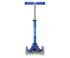 Niños Micro Patinete Mini Deluxe Mini Azul con Luces LED