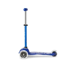 Niños Micro Patinete Mini Deluxe Mini Azul con Luces LED