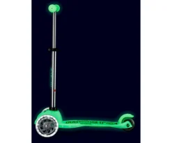 Niños Micro Patinete Mini Deluxe Glow Lime con Luces LED