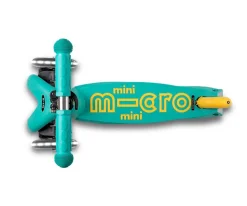 Niños Micro Patinete Mini Deluxe Eco Menta con Luces LED