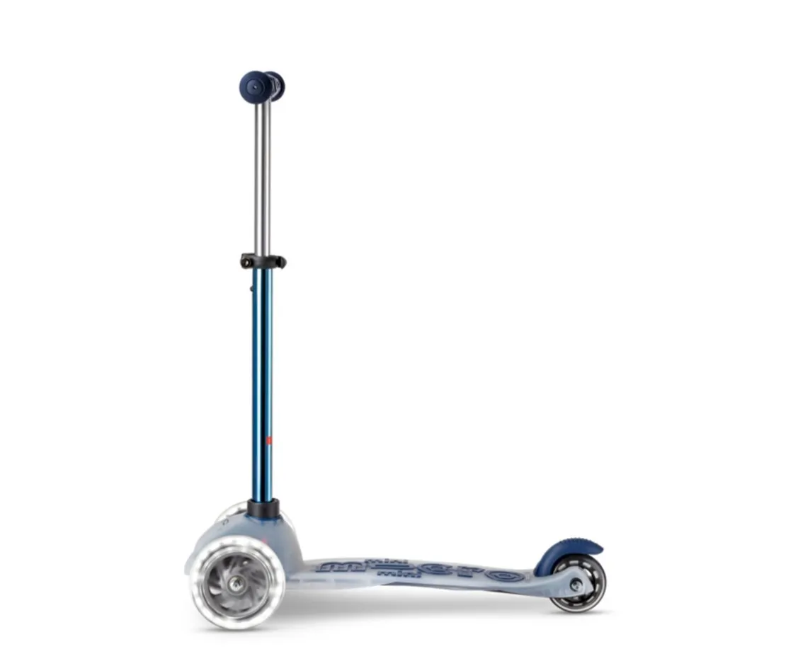 Micro Patinete Mini Deluxe Flux Neochrome Azul Luces LED^Niños Patinetes