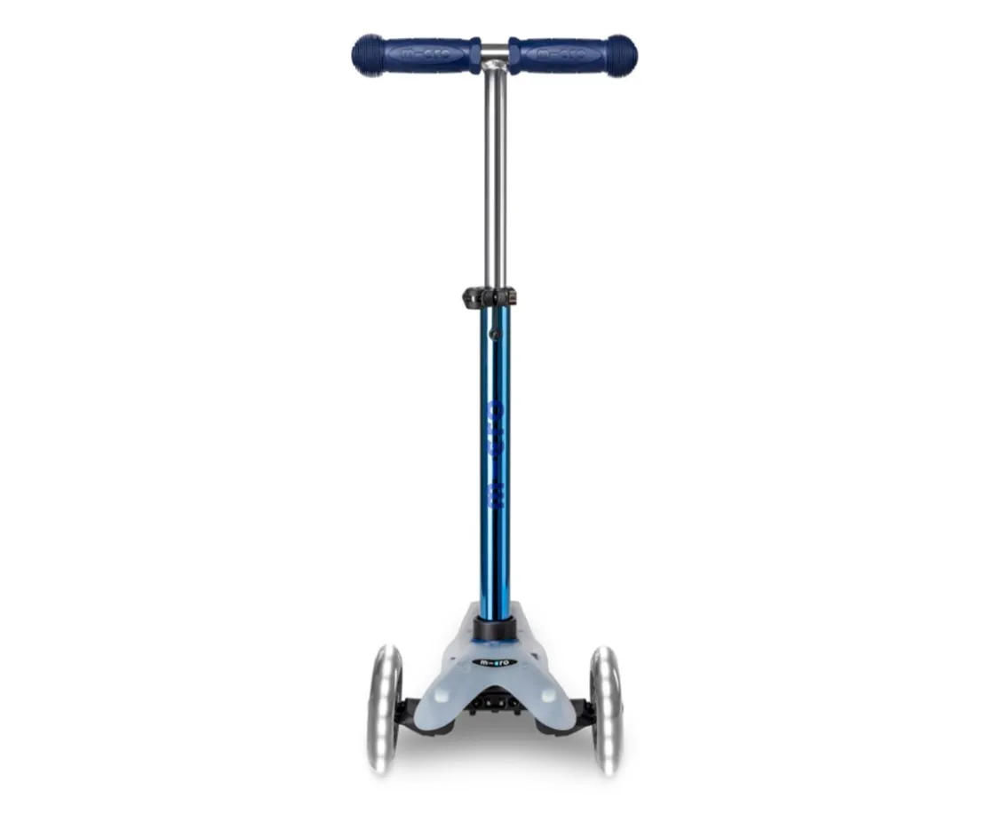 Micro Patinete Mini Deluxe Flux Neochrome Azul Luces LED^Niños Patinetes