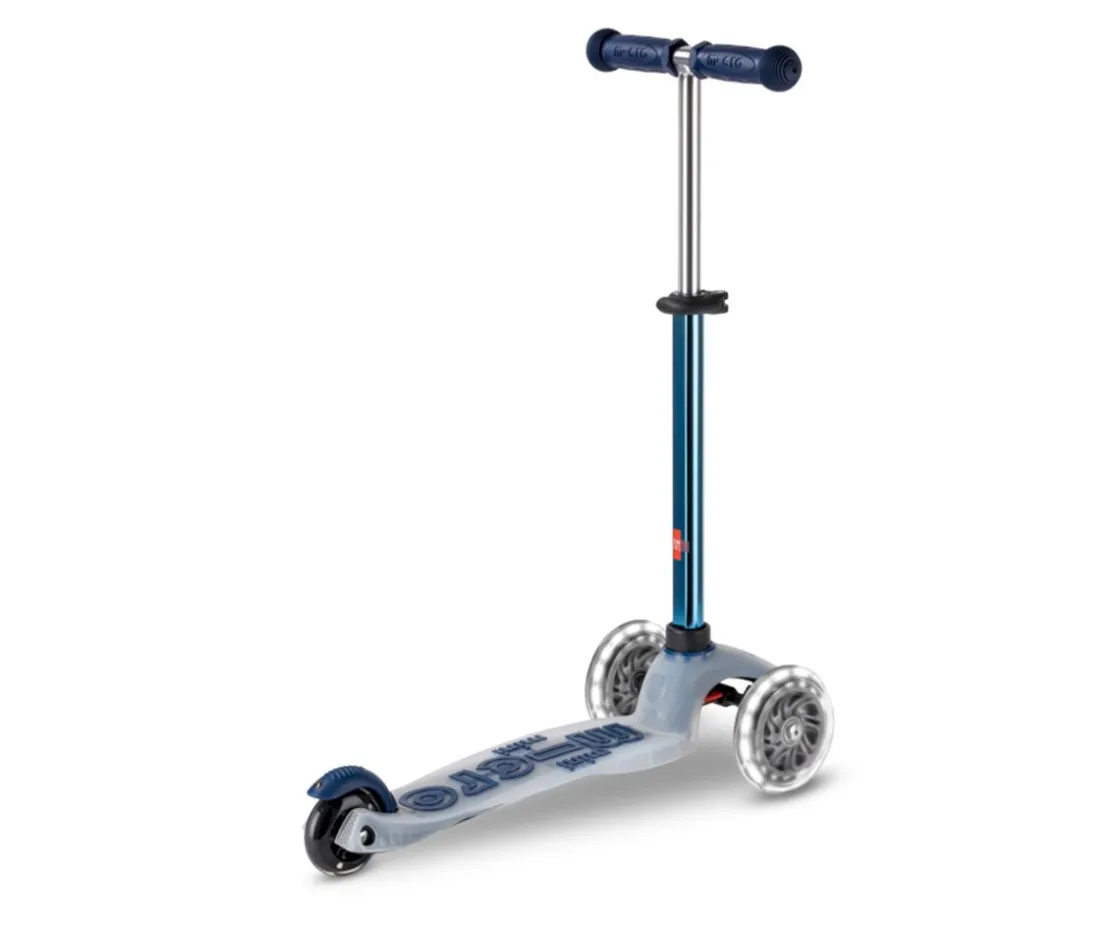 Micro Patinete Mini Deluxe Flux Neochrome Azul Luces LED^Niños Patinetes