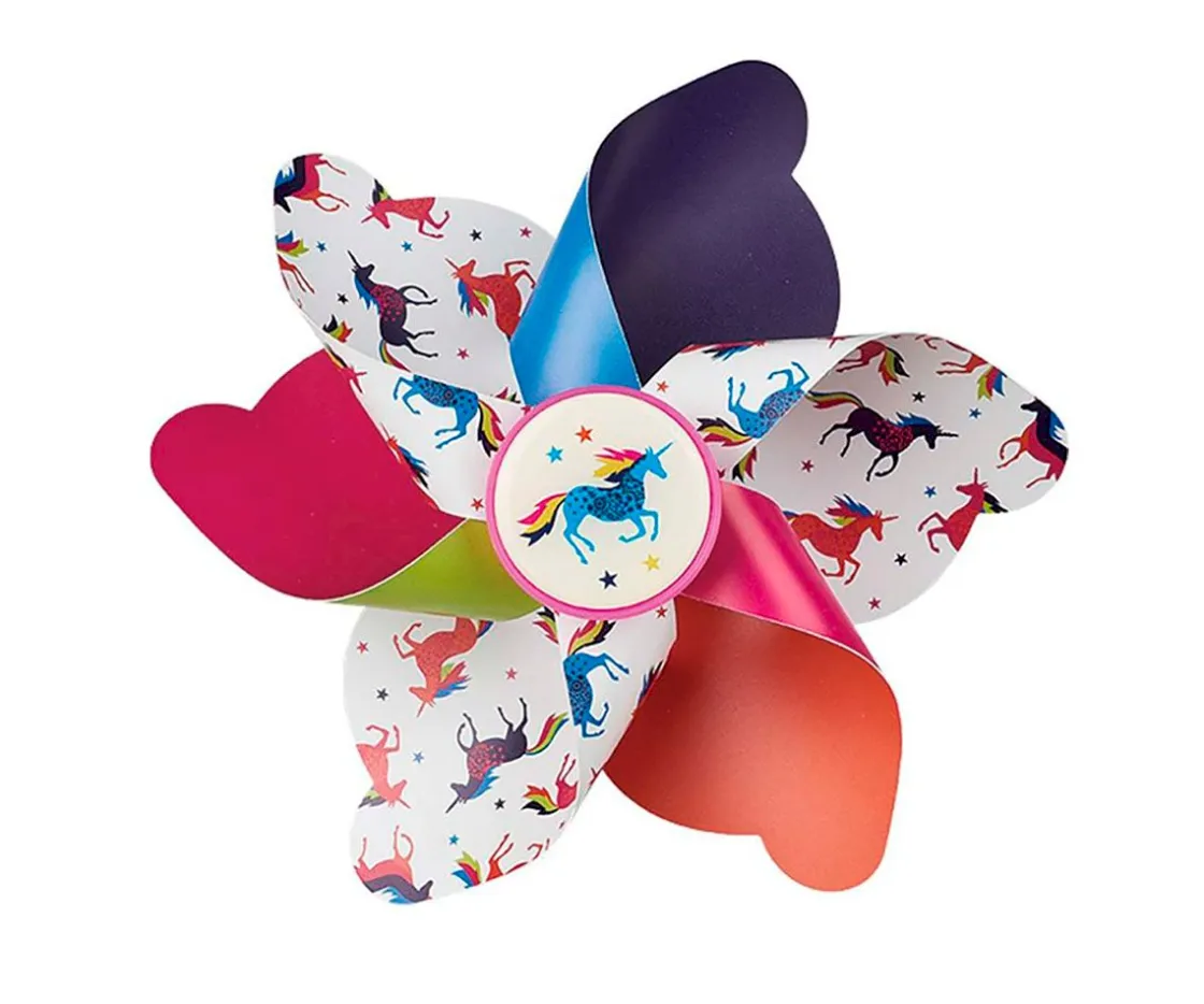 Niños Micro Patinete Mini Deluxe Glow Lime con Luces LED + Molinillo Unicornio