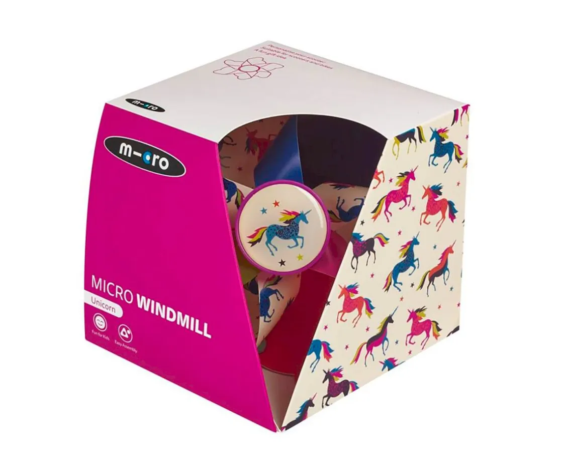 Niños Micro Patinete Mini Deluxe Glow Lime con Luces LED + Molinillo Unicornio