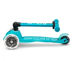 Niños Micro Patinete Plegable Mini Deluxe Aqua Luces LED