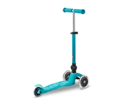 Niños Micro Patinete Plegable Mini Deluxe Aqua Luces LED
