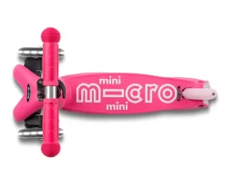 Niños Micro Patinete Plegable Mini Deluxe Rosa Luces LED