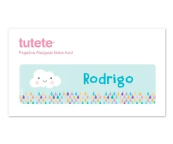 Tutete Pegatina Alargada Nube Azul