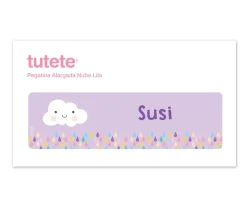 Tutete Pegatina Alargada Nube Lila
