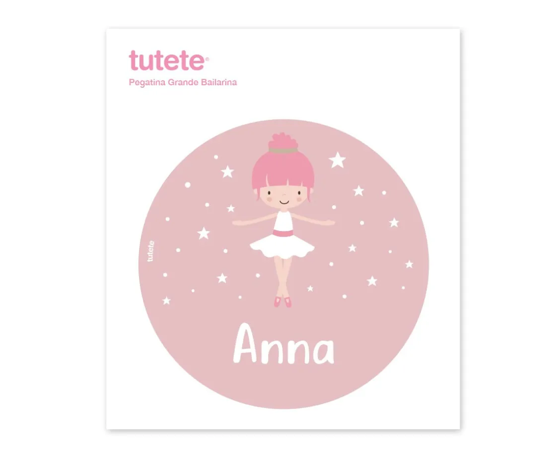 Tutete Pegatina Grande Bailarina para Caja Almuerzo