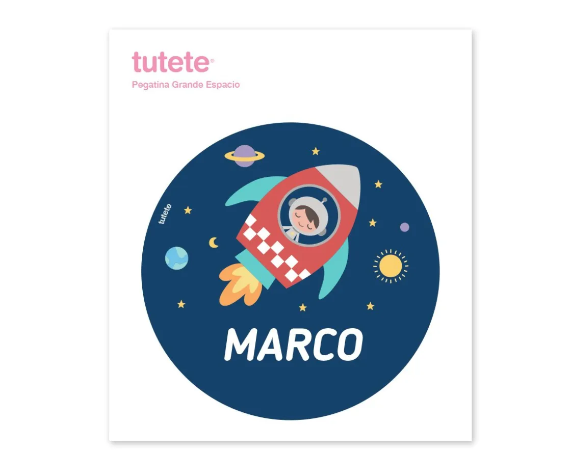 Tutete Pegatina Grande Espacio para Caja Almuerzo