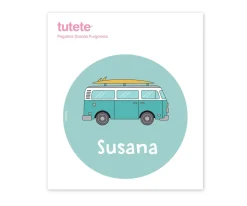 Tutete Pegatina Grande Furgoneta para Caja Almuerzo