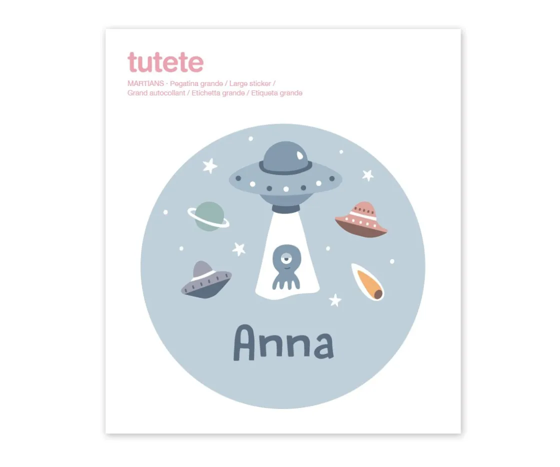 Tutete Pegatina Grande The Martians para Caja Almuerzo^ Colecciones Vuelta Al Cole